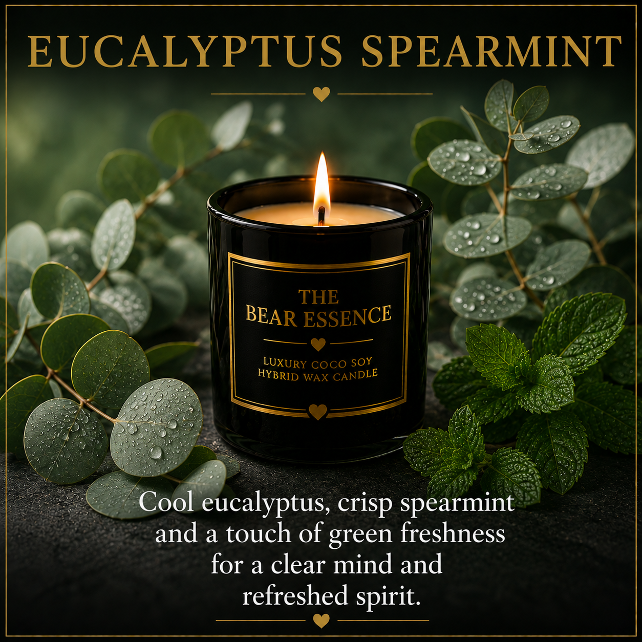 Eucalyptus Spearmint - 8oz Luxury Coconut Hybrid Candle
