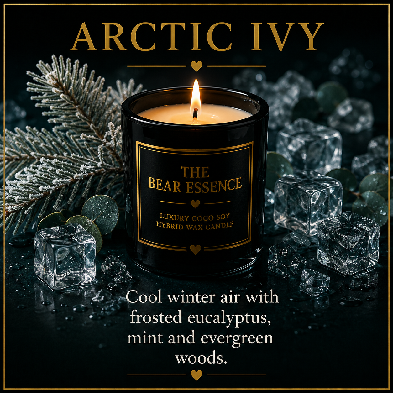 Arctic Ivy - 8oz Luxury Coconut Hybrid Candle