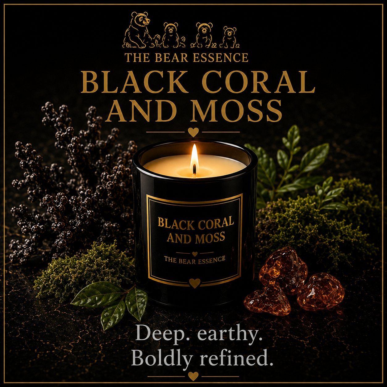 Black Coral and Moss - 8oz Luxury Coconut Hybrid Candle