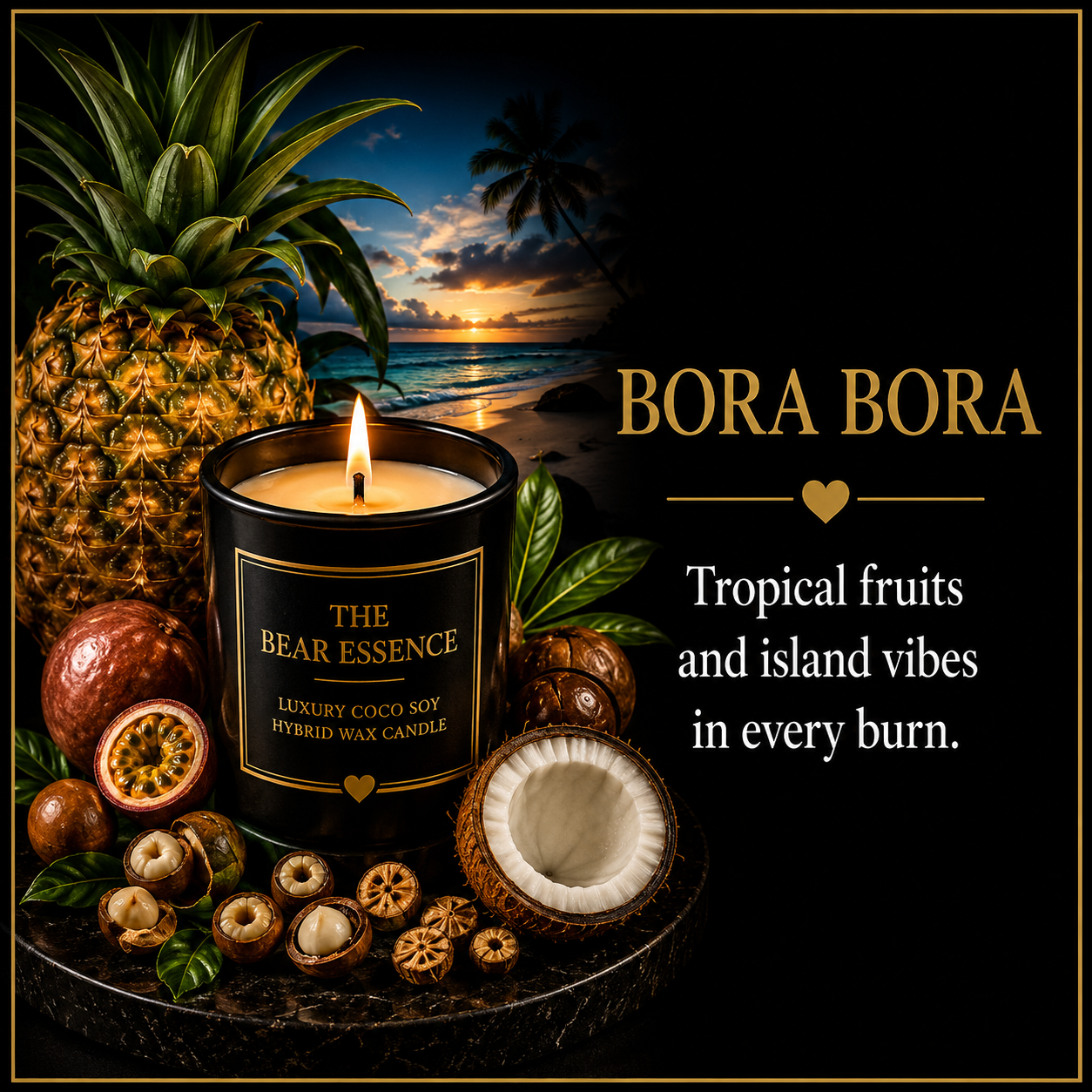 Bora Bora - 8oz Luxury Coconut Hybrid Candle