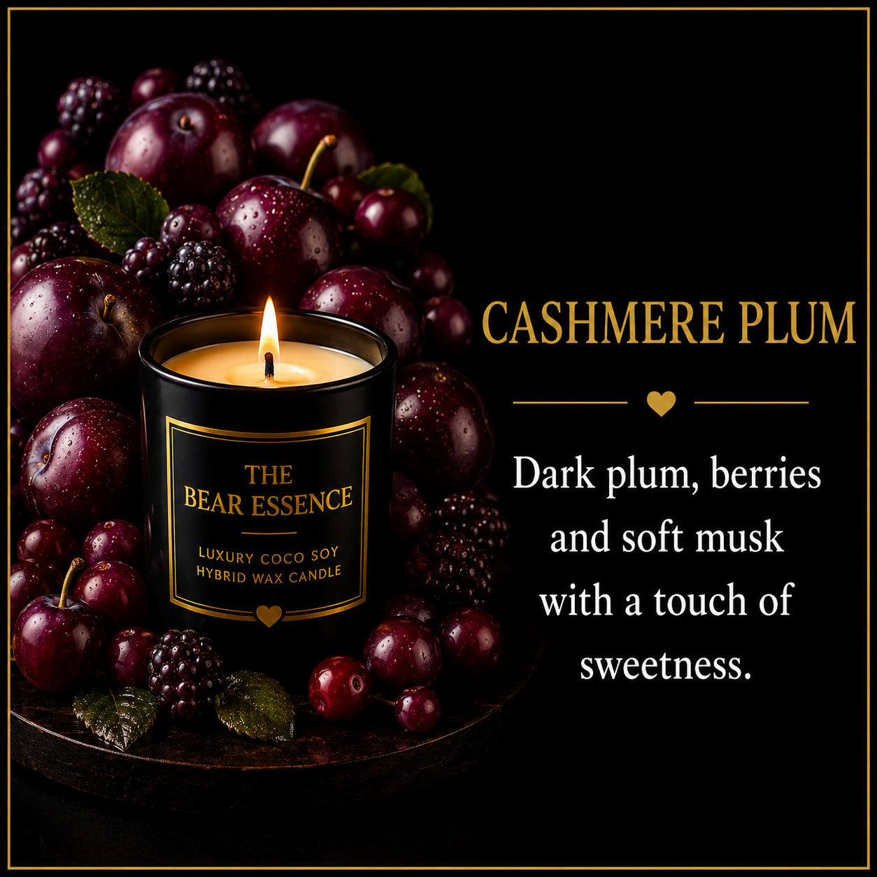 Cashmere Plum - 8oz Luxury Coconut Hybrid Candle