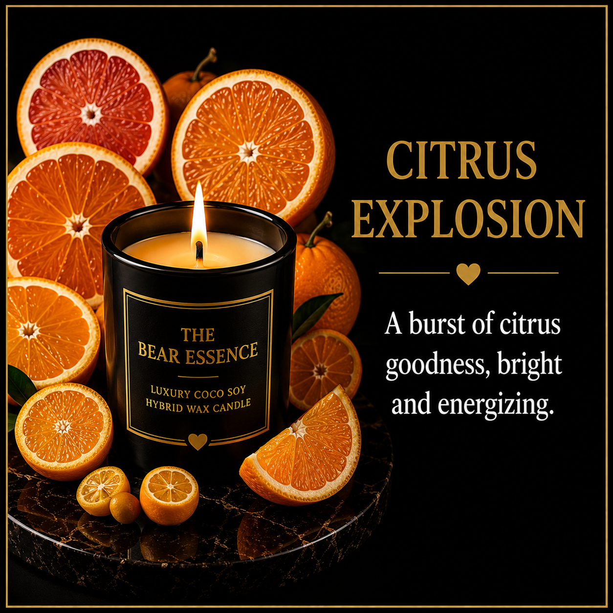 Citrus Explosion - 8oz Luxury Coconut Hybrid Candle