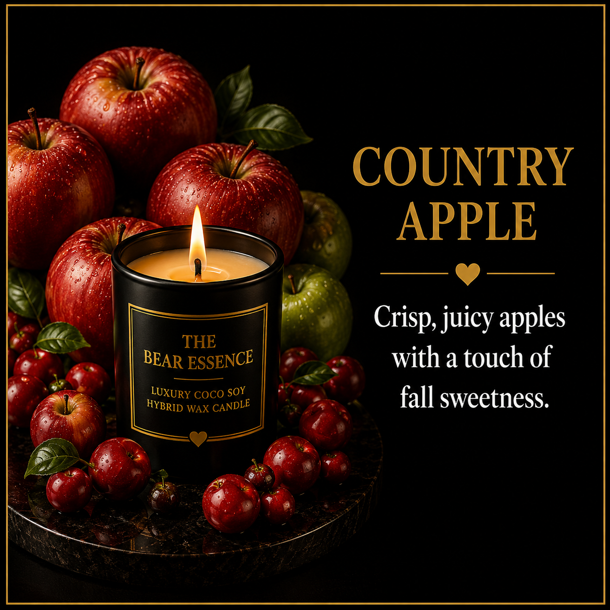 Country Apple - 8oz Luxury Coconut Hybrid Candle
