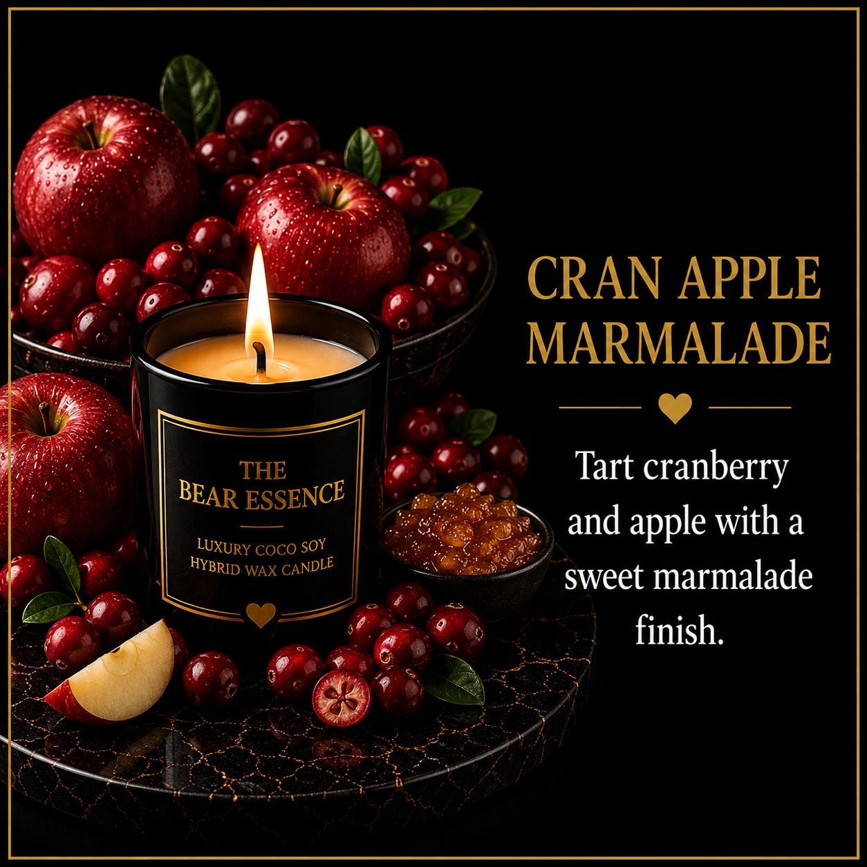 Cran Apple Marmalade - 8oz Luxury Coconut Hybrid Candle