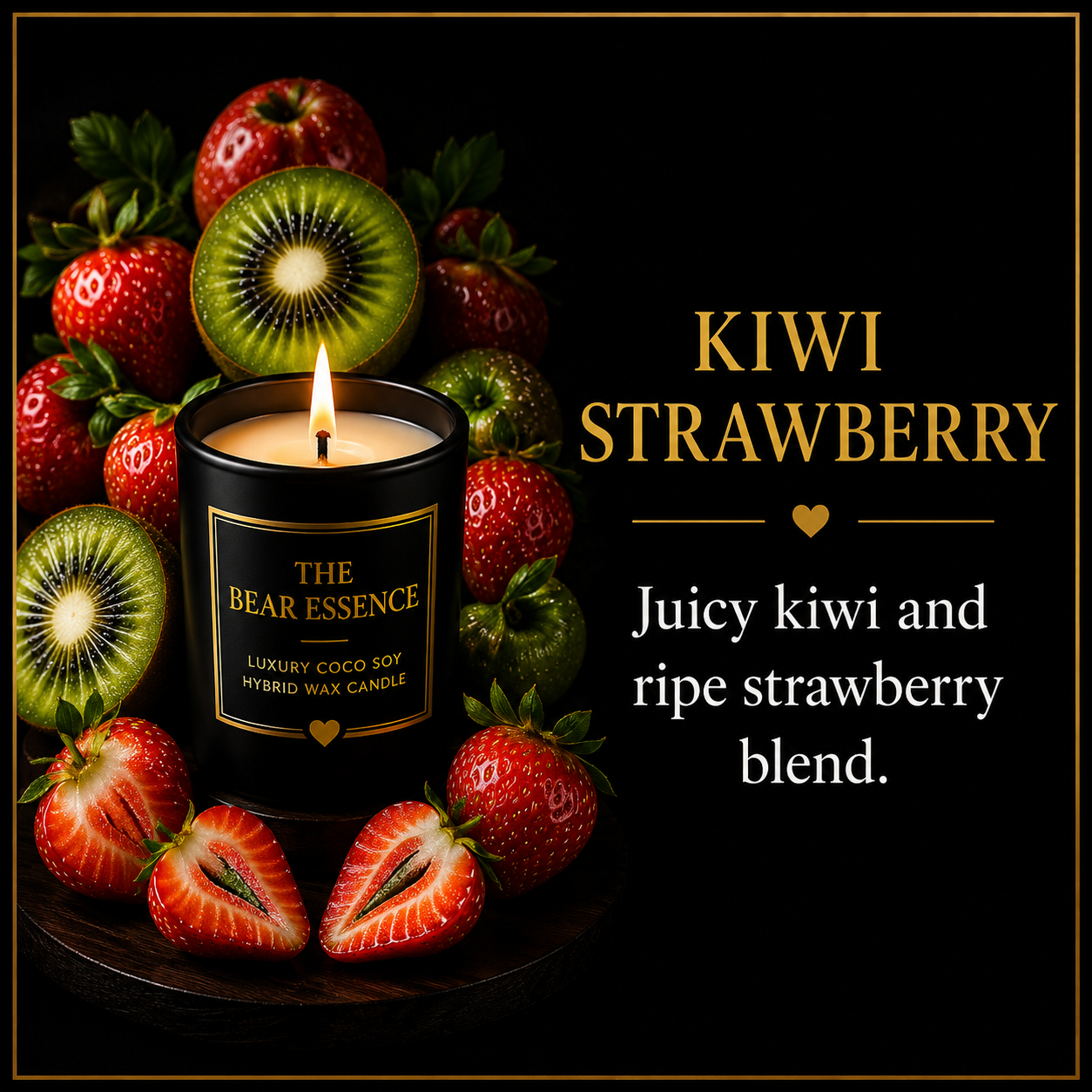 Kiwi Strawberry - 8oz Luxury Coconut Hybrid Candle