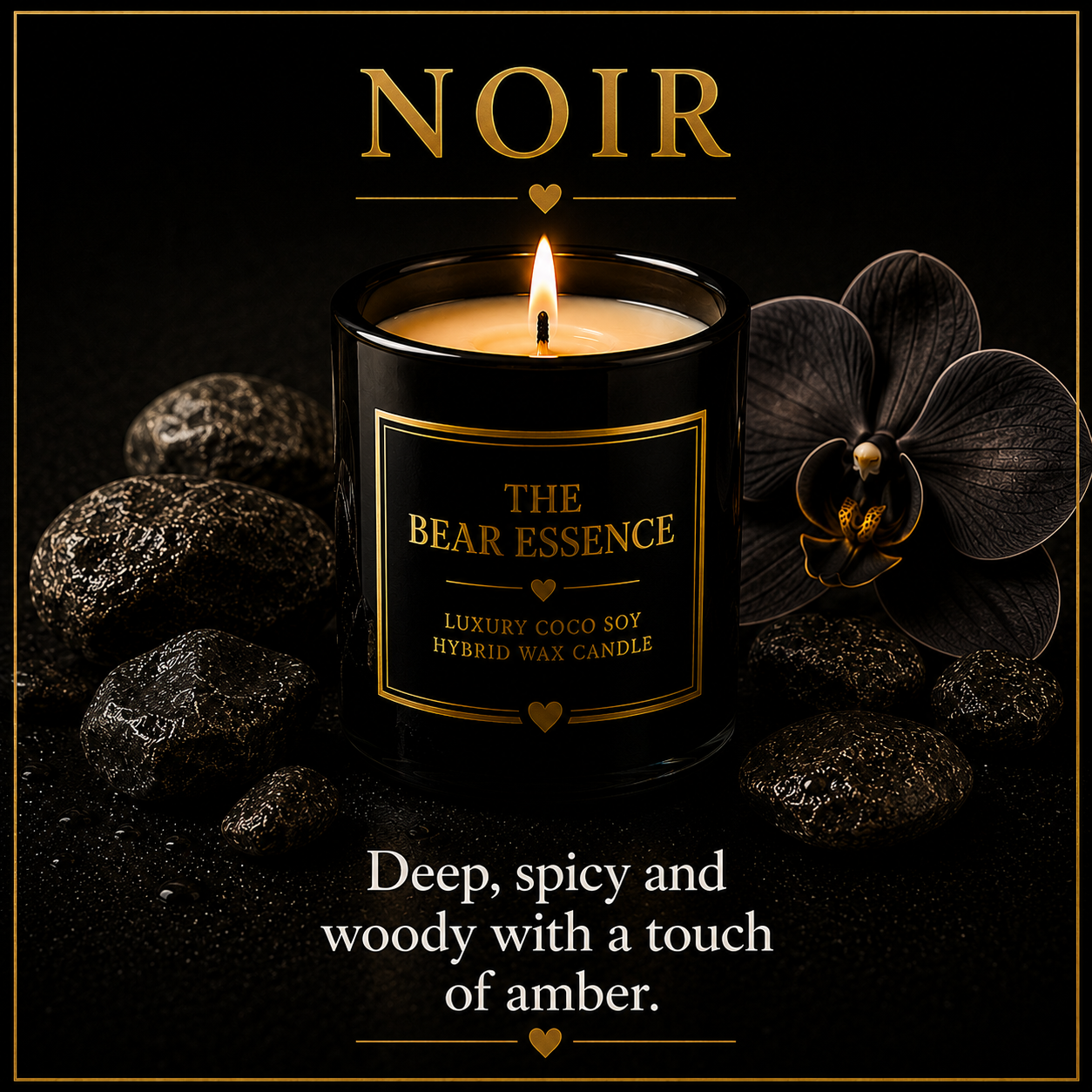 Noir - 8oz Luxury Coconut Hybrid Candle
