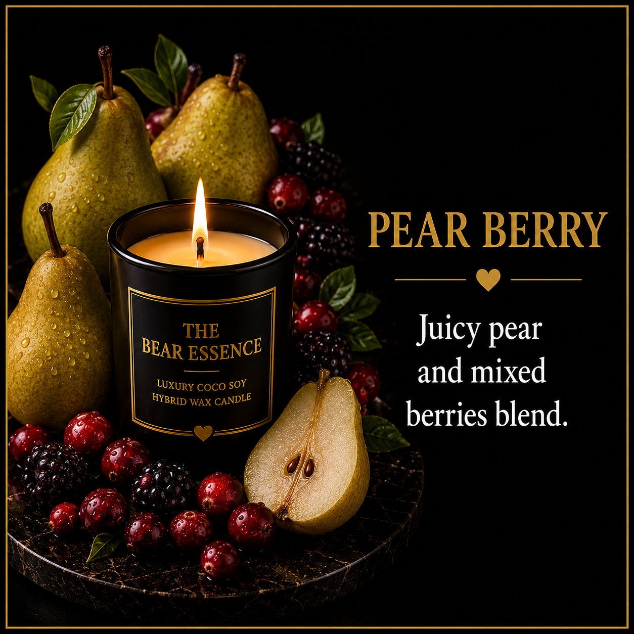 Pear Berry - 8oz Luxury Coconut Hybrid Candle