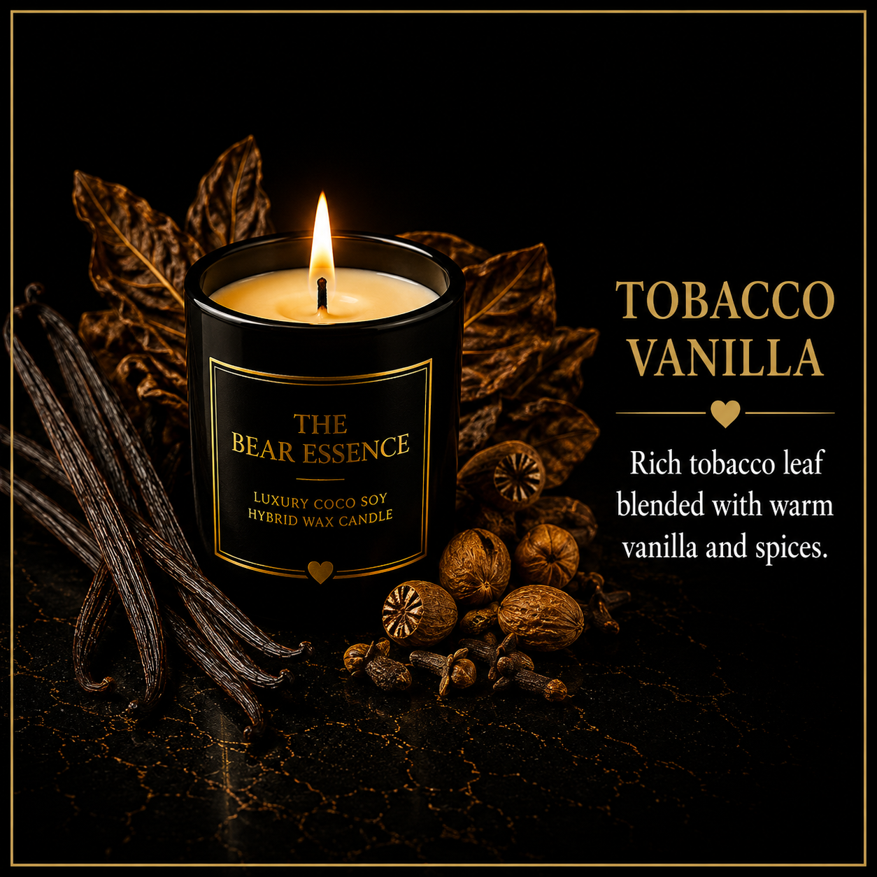 Tobacco Vanilla - 8oz Luxury Coconut Hybrid Candle
